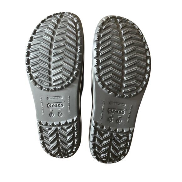 Crocs Unisex Adult Crocband 2 Slide Sandals, Grey Slate Grey NWT M9/W11 - Picture 7 of 9